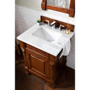 James Martin Brookfield 26" Warm Cherry Single Vanity with 3 cm Carrara Marble Top 147-114-V26-WCH-3CAR