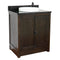 Bellaterra 31" Single Vanity" Brown Ash Top With Black Galaxy And Round Sink 400100-BA-BGRD