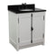 Bellaterra 31" Single Vanity" Glacier Ash Finish Top With Black Galaxy And Oval Sink 400100-GA-BGO