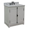 Bellaterra 31" Single Vanity" Glacier Ash Finish Top With White Carrara And Oval Sink 400100-GA-WMO