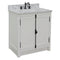 Bellaterra 31" Single Vanity" Glacier Ash Finish Top With White Carrara And Rectangle Sink 400100-GA-WMR