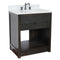 Bellaterra 31" Single Vanity" Brown Ash Finish Top With White Quartz And Oval Sink 400101-BA-WEO