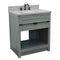 Bellaterra 31" Single Vanity" Gray Ash Finish Top With Gray Granite And Oval Sink 400101-GYA-GYO