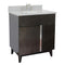 Bellaterra 31" Single Vanity" Silvery Brown Finish Top With Gray Granite And Oval Sink 400200-SB-GYO