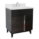 Bellaterra 31" Single Vanity" Silvery Brown Finish Top With White Quartz And Rectangle Sink 400200-SB-WER