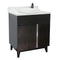 Bellaterra 31" Single Vanity" Silvery Brown Finish Top With White Quartz And Round Sink 400200-SB-WERD