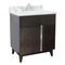 Bellaterra 31" Single Vanity" Silvery Brown Finish Top With White Carrara And Oval Sink 400200-SB-WMO