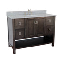 Bellaterra 49" Single Vanity" Silvery Brown Finish Top With Gray Granite And Oval Sink 400300-SB-GYO