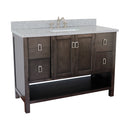 Bellaterra 49" Single Vanity" Silvery Brown Finish Top With Gray Granite And Rectangle Sink 400300-SB-GYR