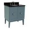 Bellaterra 31" Single Vanity" Aqua Blue Finish Top With Black Galaxy And Oval Sink 400400-AB-BGO