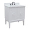 Bellaterra 31" Single Vanity" White Finish Top With White Quartz And Oval Sink 400400-WH-WEO