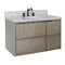 Bellaterra 37" Single Wall Mount Vanity" Linen Brown Finish Top With White Carrara And Oval Sink 400500-CAB-LN-WMO