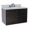 Bellaterra 37" Single Wall Mount Vanity" Cappuccino Finish Top With Gray Granite And Oval Sink 400503-CAB-CP-GYO