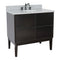 Bellaterra 37" Single Vanity" Cappuccino Finish Top With Gray Granite And Oval Sink 400503-CP-GYO