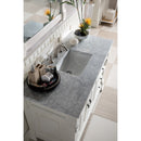 James Martin Brookfield 48" Bright White Single Vanity with 3 cm Carrara Marble Top 147-V48-BW-3CAR