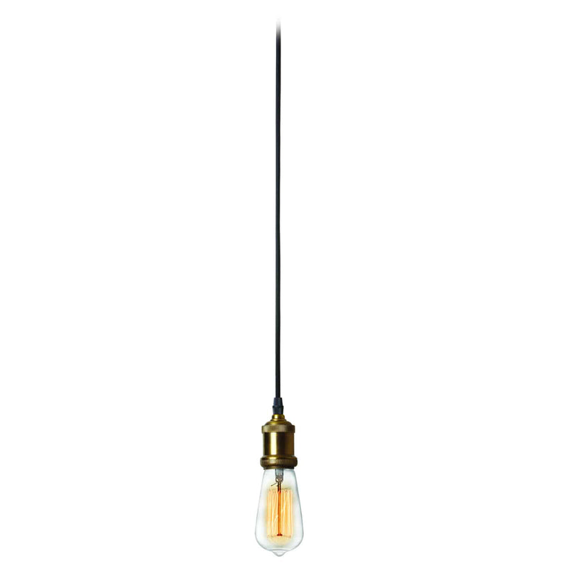 Dainolite 1 Light Pendant Vintage Steel & Antique Brass 409-102P-VS