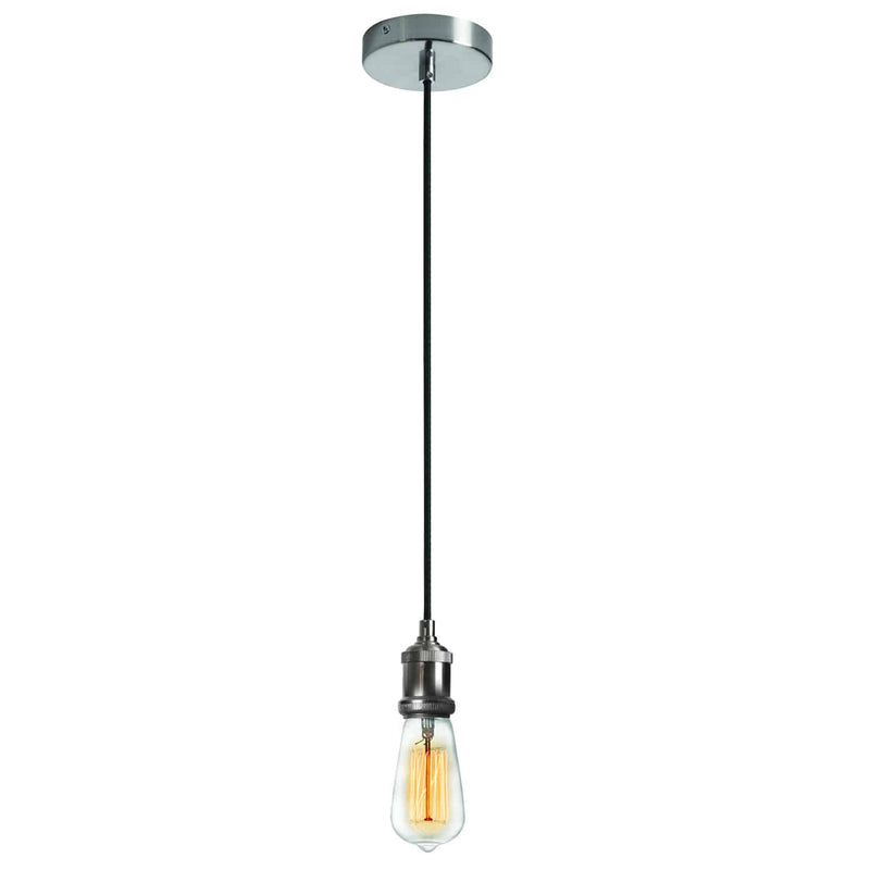 Dainolite 1 Light Pendant Satin Chrome Finish 409-42P-SC