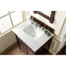 James Martin Brittany 30" Single Vanity Burnished Mahogany with 3 cm Carrara Marble Top 650-V30-BNM-3CAR