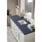 James Martin Savannah 60" Single Vanity Cabinet Bright White with 3 cm Charcoal Soapstone Quartz Top 238-104-V60S-BW-3CSP