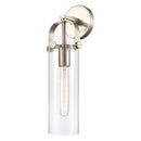 Pilaster Sconce shown in the Brushed Satin Nickel finish with a Clear shade