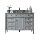 James Martin Brittany 48" Urban Gray Single Vanity with 3 cm Carrara Marble Top 650-V48-UGR-3CAR