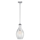 Kichler Everly 17.75" 1 Light Hour Glass Pendant Clear Glass Chrome 42047CH