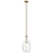 Kichler Everly 17.75" 1 Light Hour Glass Pendant Clear Glass Natural Brass 42047NBR