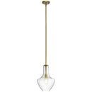 Kichler Everly 15.25" 1 Light Bell Pendant Clear Glass Natural Brass 42141NBR