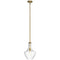 Kichler Everly 15.25" 1 Light Bell Pendant Clear Glass Natural Brass 42141NBR