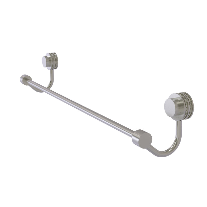 Allied Brass Venus Collection 30 Inch Towel Bar with Dotted Accent 421D-30-SN