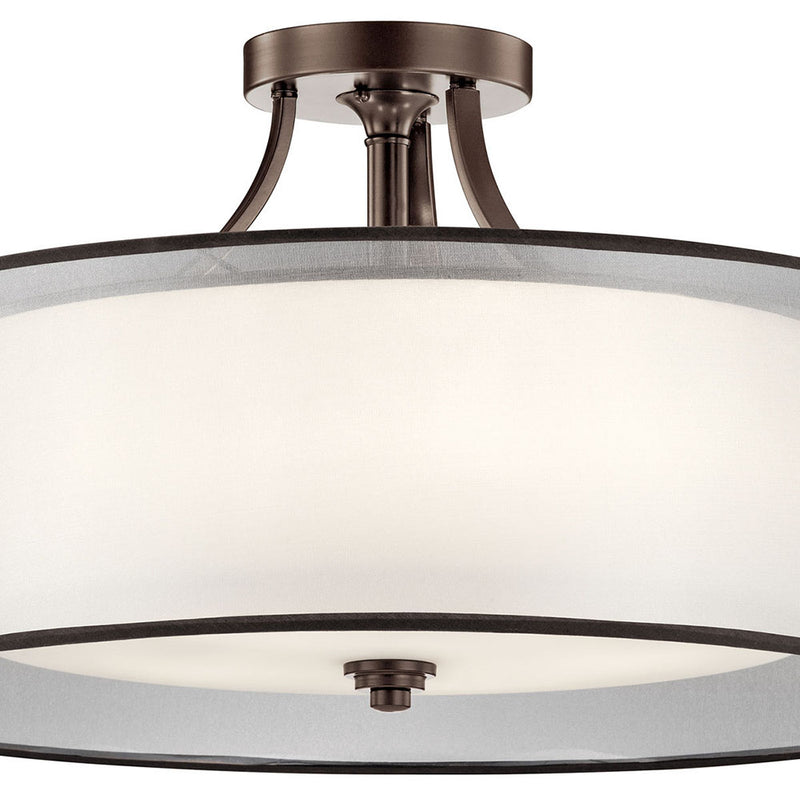 Kichler Lacey 5 Light Semi Flush Mission Bronze 42399MIZ