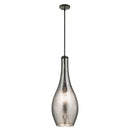 Kichler Everly 29.5" 1 Light Teardrop Pendant Mercury Glass Olde Bronze 42475OZMER