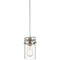 Kichler Brinley 7.75" 1 Light Mini Pendant with Clear Glass Brushed Nickel 42878NI