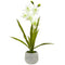 Nearly Natural Cymbidium Orchid Artificial Arrangement In Vase