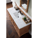 James Martin Providence 60" Driftwood Single Vanity with 3 cm Carrara Marble Top 238-105-5311-3CAR