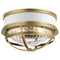 Kichler Tollis 12" 2 Light Flush Mount Natural Brass 43013NBR