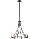 Kichler Bensimone 6 Light Chandelier Black 43290BK