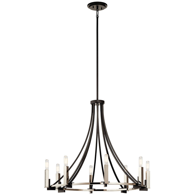 Kichler Bensimone 8 Light Chandelier Black 43291BK