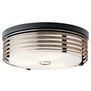 Kichler Bensimone 2 Light Flush Mount Black 43293BK