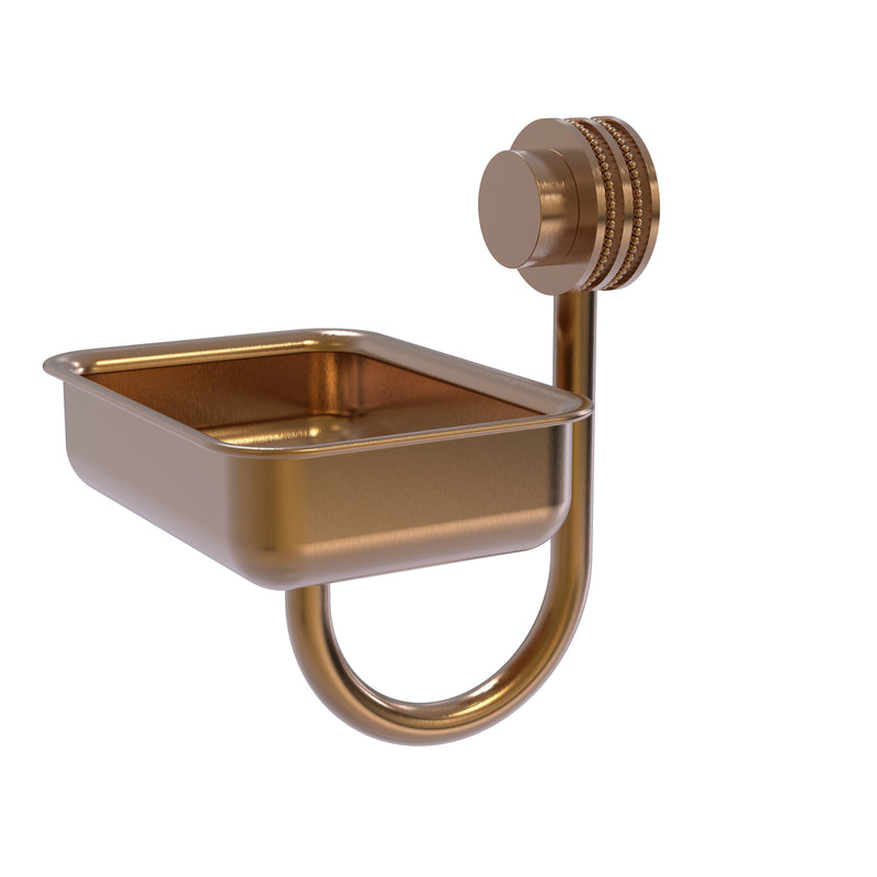 Allied Brass Venus Collection Wall Mounted Soap Dish with Dotted Accents 432D-BBR