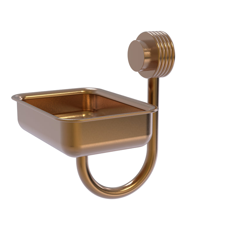 Allied Brass Venus Collection Wall Mounted Soap Dish with Groovy Accents 432G-BBR