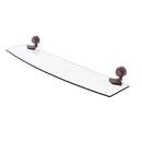 Allied Brass Venus Collection 24 Inch Glass Shelf with Groovy Accents 433G-24-CA