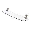 Allied Brass Venus Collection 24 Inch Glass Shelf with Groovy Accents 433G-24-SN