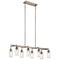 Kichler Braelyn 11.25" 8 Light Linear Chandelier with Clear Seeded Glass Classic Pewter 43457CLP