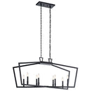 Kichler Abbotswell 8 Light Linear Chandelier Black 43494BK