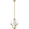 Kichler Thisbe 18" 3 Light Mini Chandelier Natural Brass 43531NBR