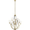 Kichler Thisbe 33" 9 Light 2 Tier Chandelier Natural Brass 43534NBR