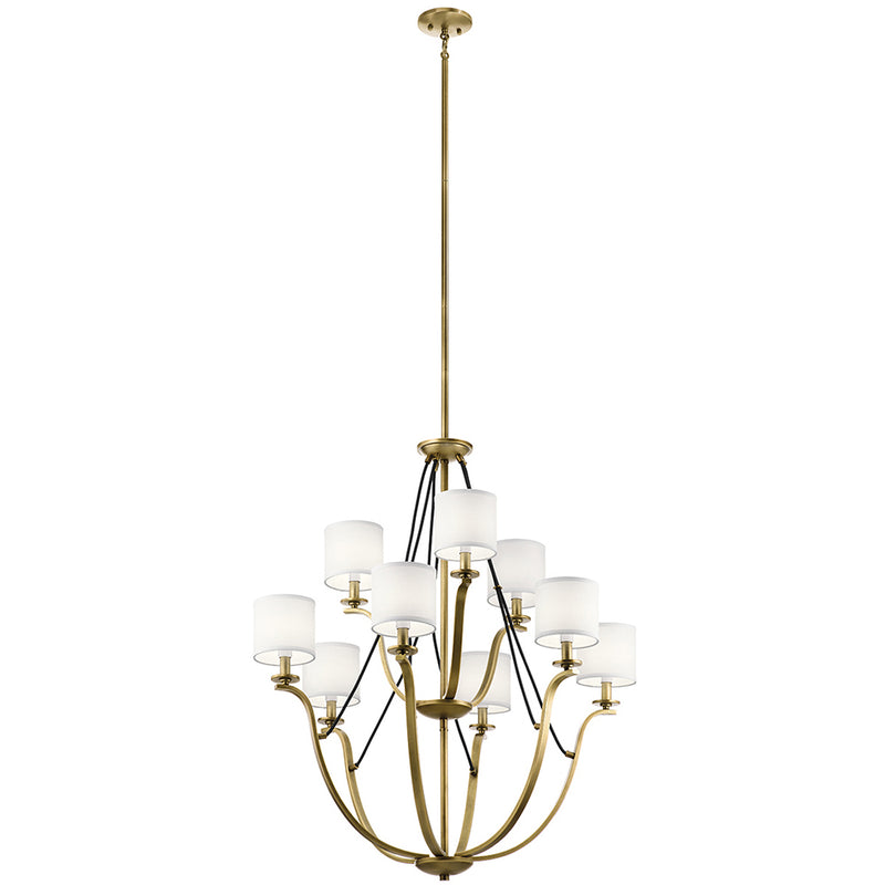 Kichler Thisbe 33" 9 Light 2 Tier Chandelier Natural Brass 43534NBR