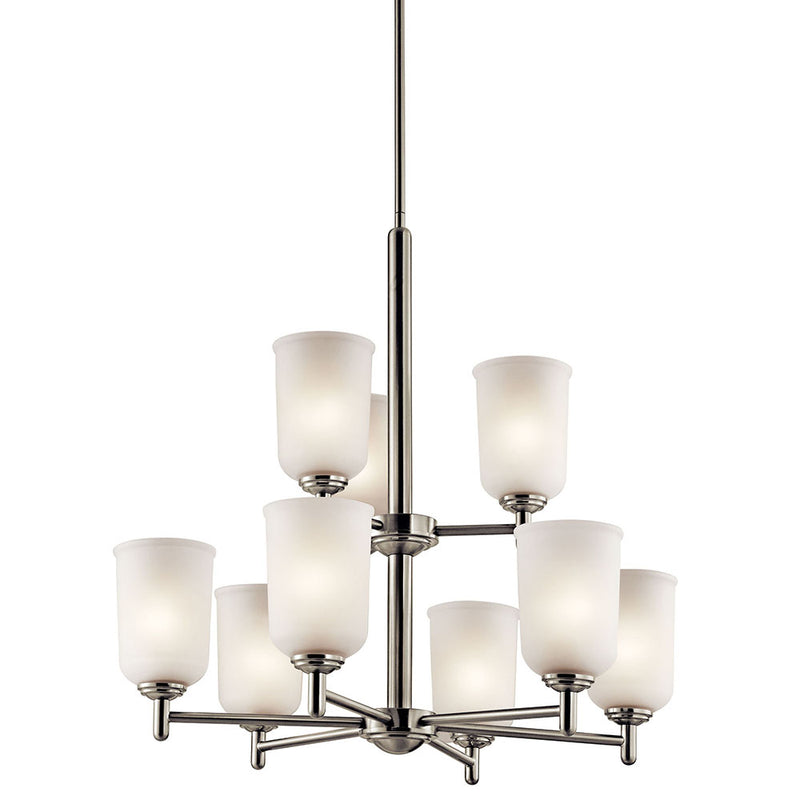 Kichler Shailene 9 Light Chandelier Brushed Nickel 43672NI