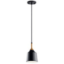 Kichler Danika 1 Light Mini Pendant Black 43682BK